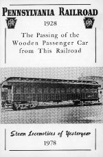 "Passing Of The Wooden Passenger Car," Publishers Cover, 1928